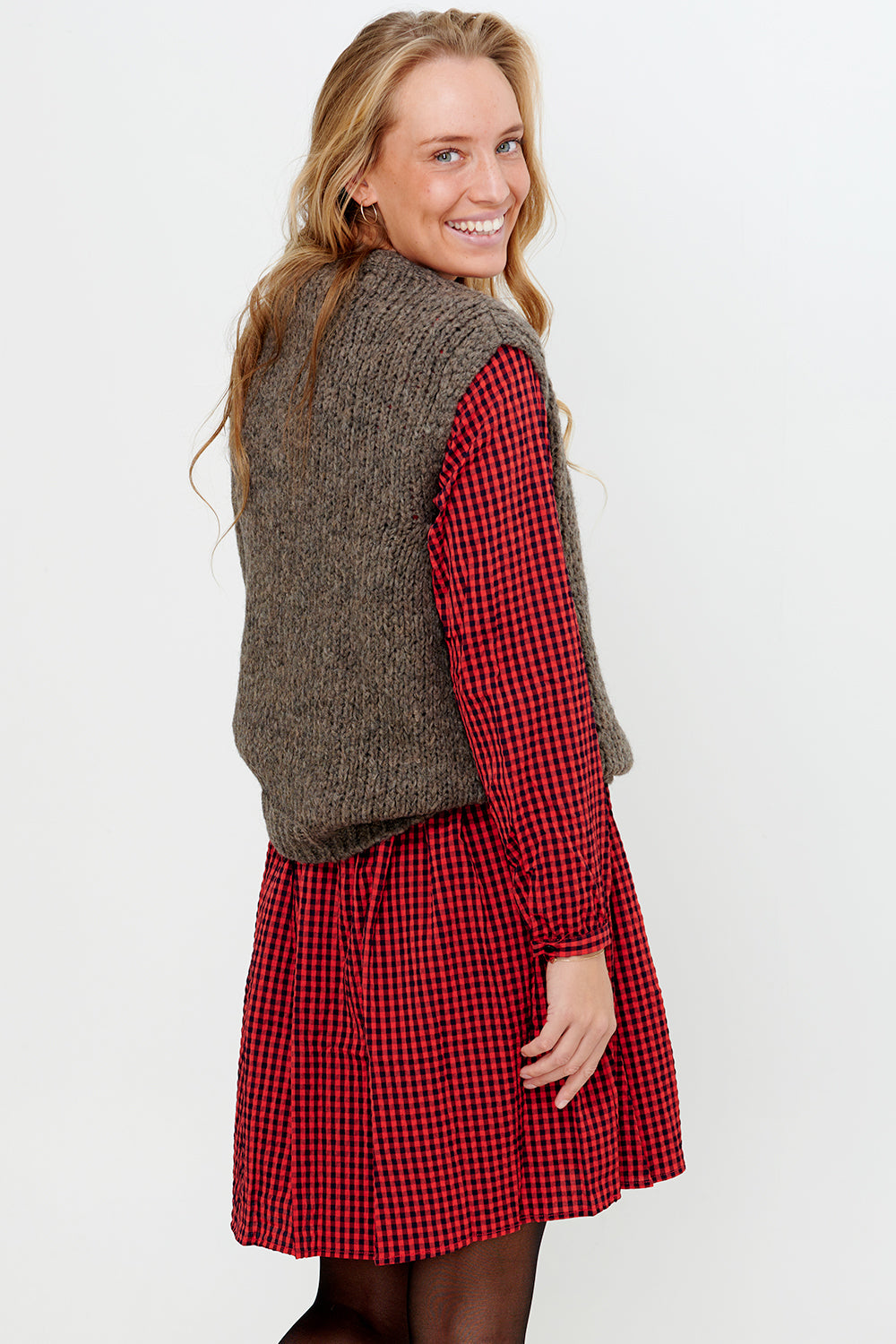 Kala Vest Uld Nature Brown
