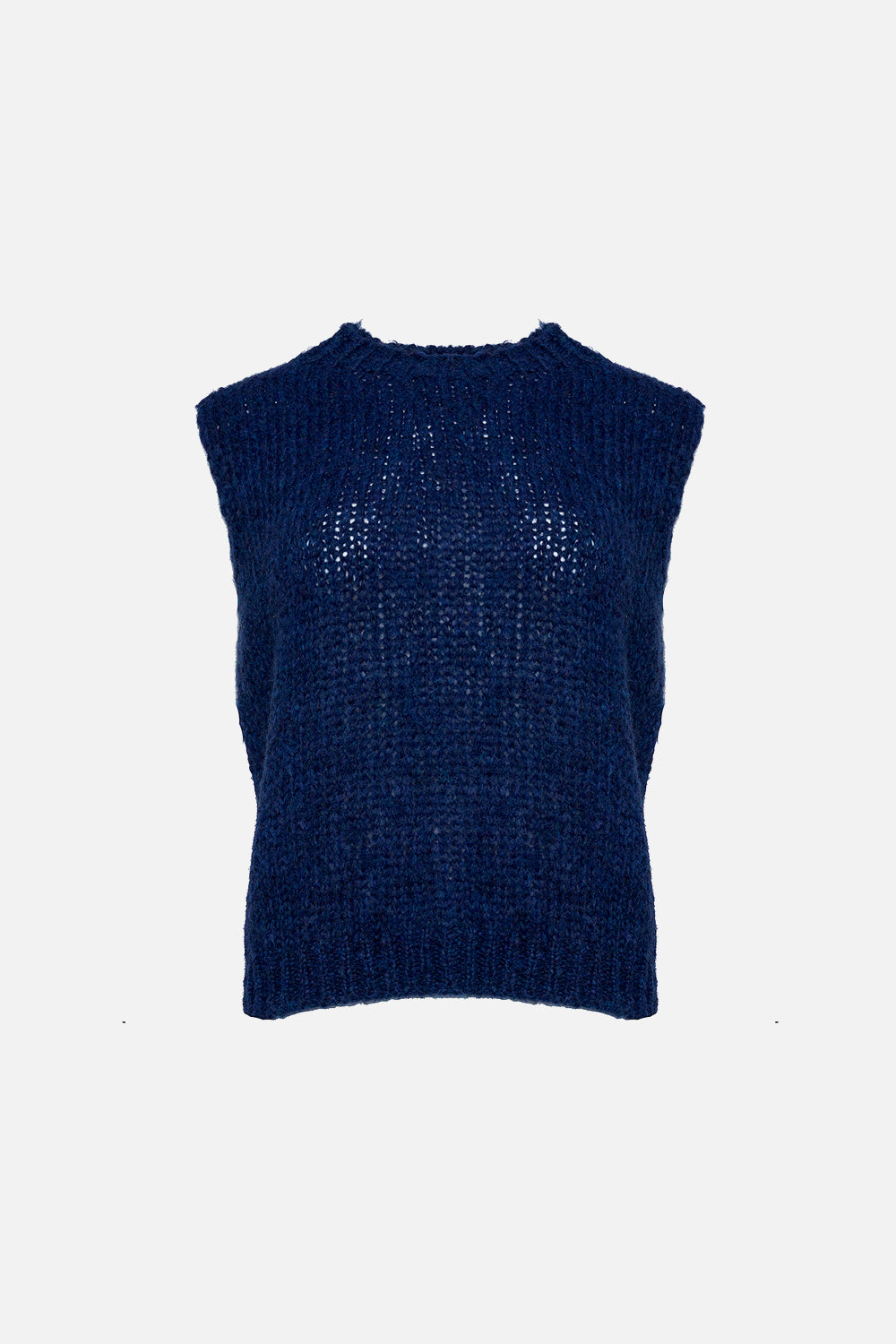 Noellas Kala Knit Vest Navy. Køb Veste hos www.noellafashion.dk