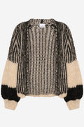 Noellas Liana Knit Cardigan Cream/black. Køb Cardigans hos www.noellafashion.dk