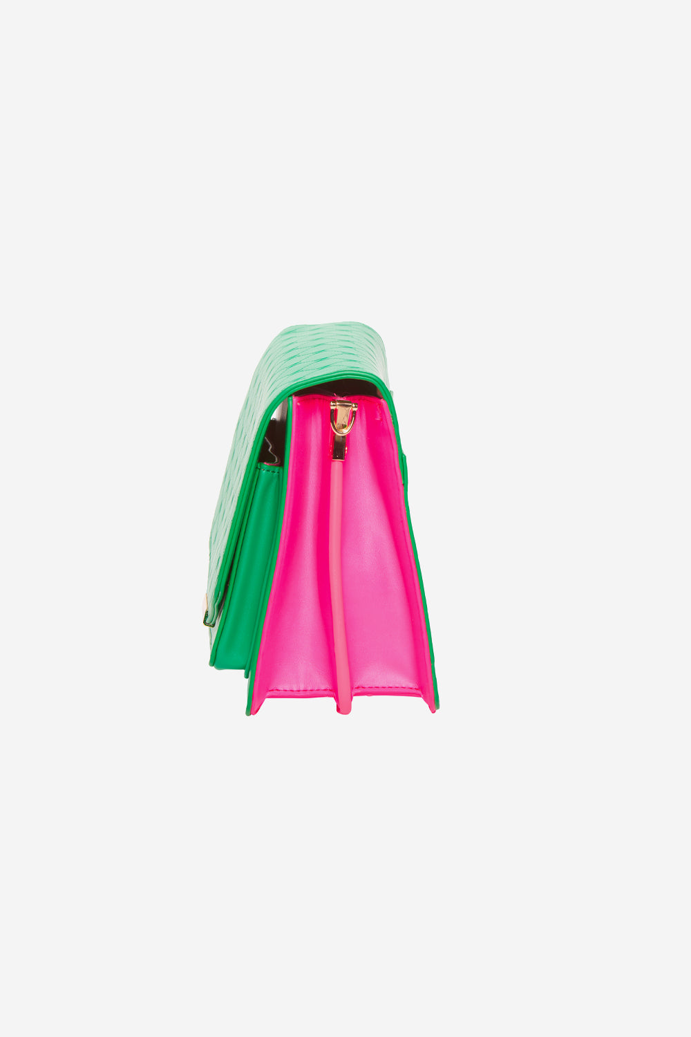 Blanca Compartment Logo Bag Green/Neon Pink – Noellafashion.dk